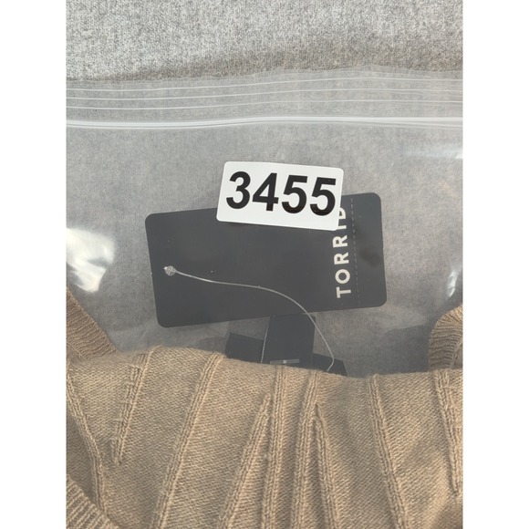 Torrid Knit‎ Sweater Dress Women Size 1X Beige 3/4 Sleeve Boho Stretch Long NEW - Picture 13 of 13